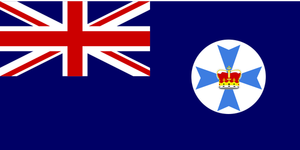 Clip art wektor flaga Queensland